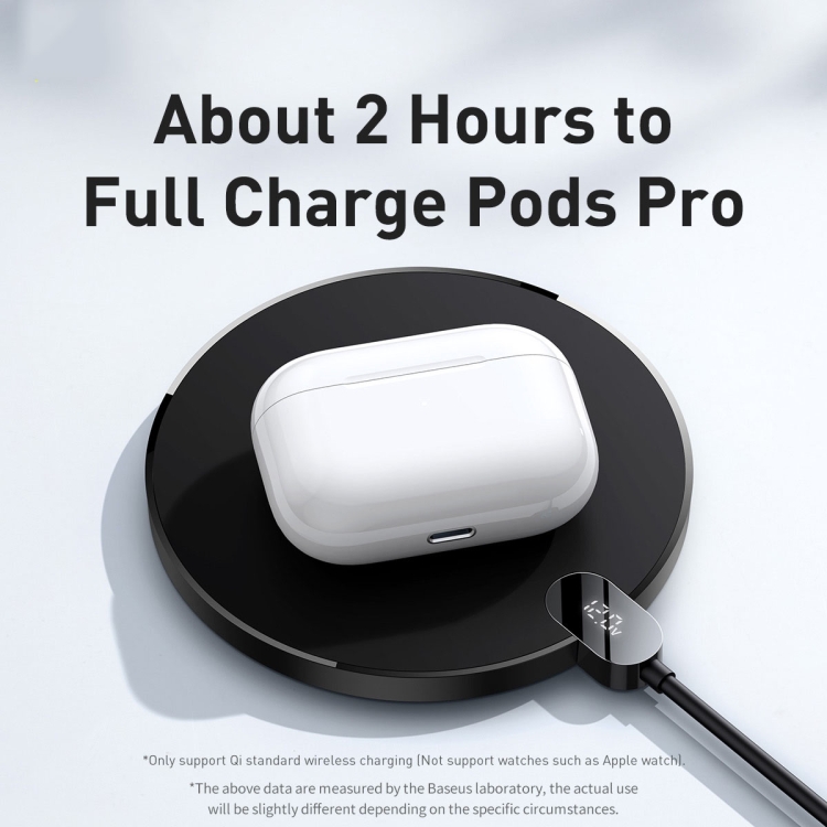 Baseus CCED000001 15W Digital LED Display Gen 2 Wireless Charger(Black) Baseus CCED000001 15W Digital LED Display Gen 2 Wireless Charger(Black)