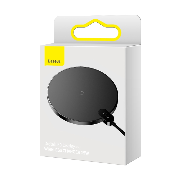 Baseus CCED000001 15W Digital LED Display Gen 2 Wireless Charger(Black) Baseus CCED000001 15W Digital LED Display Gen 2 Wireless Charger(Black)