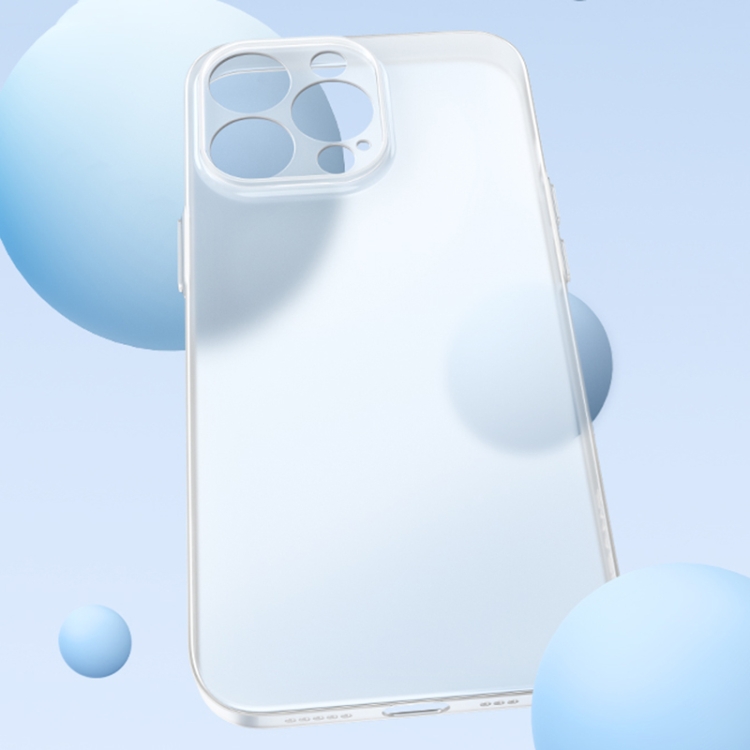 For iPhone 13 Pro Max USAMS US-BH779 Gentle Serie Ultra-thin Frosted Full Coverage Protective Case (Transparent Blue) For iPhone 13 Pro Max USAMS US-BH779 Gentle Serie Ultra-thin Frosted Full Coverage Protective Case (Transparent Blue)