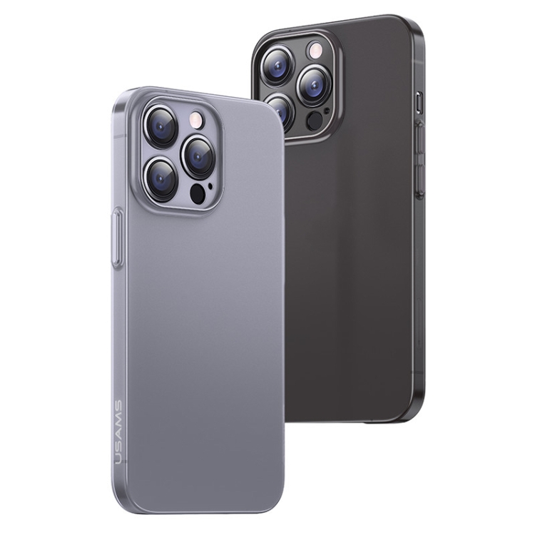 For iPhone 13 Pro Max USAMS US-BH779 Gentle Serie Ultra-thin Frosted Full Coverage Protective Case (Transparent Blue) For iPhone 13 Pro Max USAMS US-BH779 Gentle Serie Ultra-thin Frosted Full Coverage Protective Case (Transparent Blue)