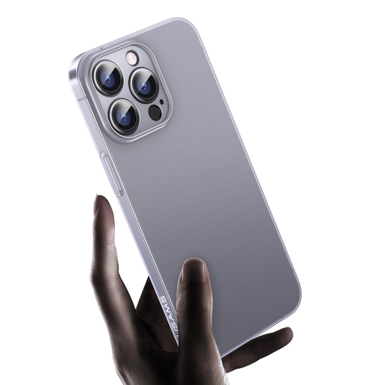 For iPhone 13 Pro Max USAMS US-BH779 Gentle Serie Ultra-thin Frosted Full Coverage Protective Case (Transparent Blue) For iPhone 13 Pro Max USAMS US-BH779 Gentle Serie Ultra-thin Frosted Full Coverage Protective Case (Transparent Blue)