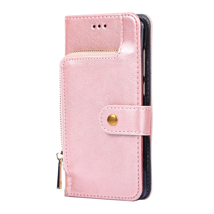 For Samsung Galaxy S22+ 5G Zipper Bag PU + TPU Horizontal Flip Leather Case with Holder & Card Slot & Wallet & Lanyard(Rose Gold) For Samsung Galaxy S22+ 5G Zipper Bag PU + TPU Horizontal Flip Leather Case with Holder & Card Slot & Wallet & Lanyard(Rose Gold)