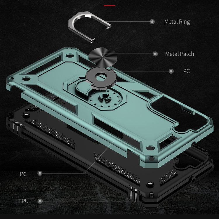 For Samaung Galaxy S22+ 5G Shockproof TPU + PC Protective Case with 360 Degree Rotating Holder(Dark Green) For Samaung Galaxy S22+ 5G Shockproof TPU + PC Protective Case with 360 Degree Rotating Holder(Dark Green)