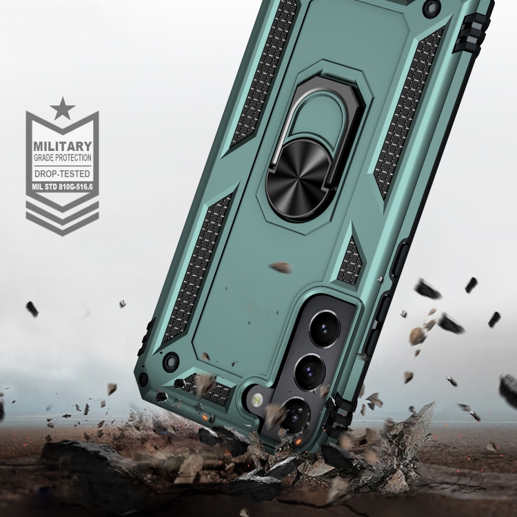 For Samaung Galaxy S22+ 5G Shockproof TPU + PC Protective Case with 360 Degree Rotating Holder(Dark Green) For Samaung Galaxy S22+ 5G Shockproof TPU + PC Protective Case with 360 Degree Rotating Holder(Dark Green)