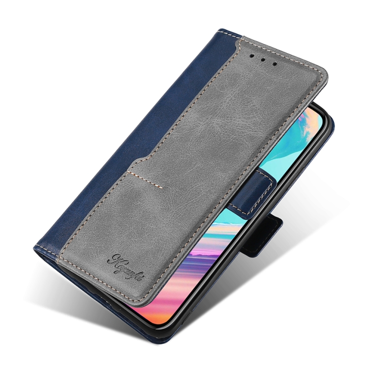 For Samsung Galaxy S22 5G Retro Texture Contrast Color Side Buckle Horizontal Flip Leather Case with Holder & Card Slots & Wallet(Blue + Grey) For Samsung Galaxy S22 5G Retro Texture Contrast Color Side Buckle Horizontal Flip Leather Case with Holder & Card Slots & Wallet(Blue + Grey)
