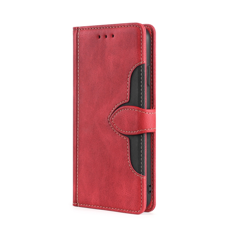 For Samaung Galaxy S22 Ultra 5G Skin Feel Straw Hat Horizontal Flip Leather Case with Holder & Card Slots(Red) For Samaung Galaxy S22 Ultra 5G Skin Feel Straw Hat Horizontal Flip Leather Case with Holder & Card Slots(Red)