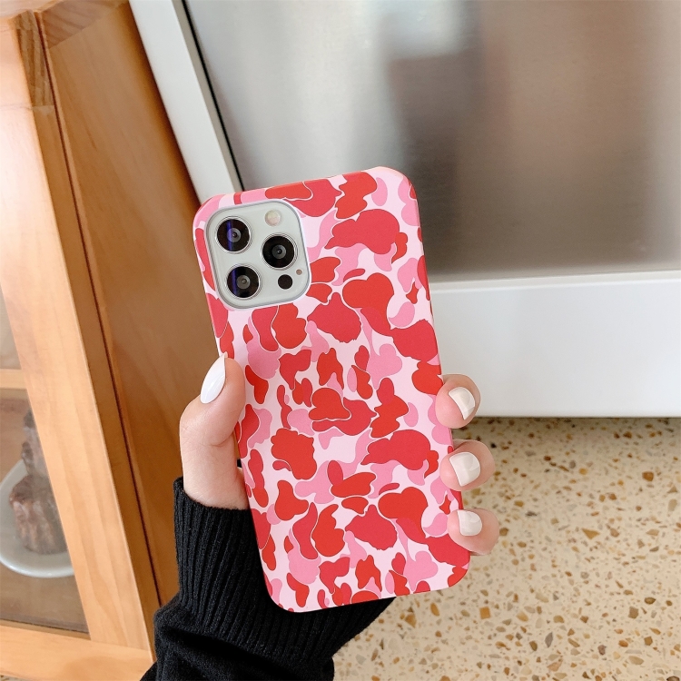 For iPhone 13 mini Camouflage TPU Protective Case (Pink) For iPhone 13 mini Camouflage TPU Protective Case (Pink)