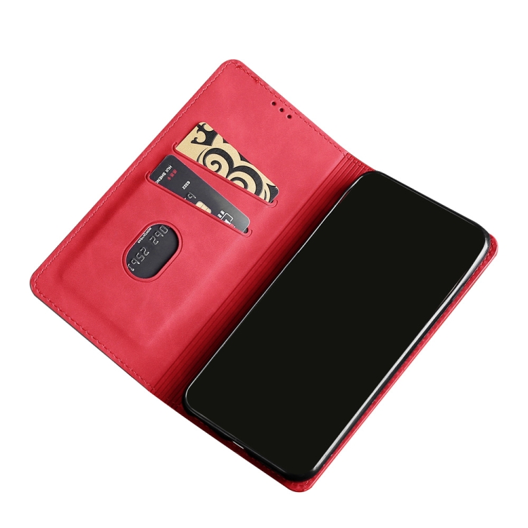 For Samaung Galaxy S22 5G Skin Feel Magnetic Horizontal Flip Leather Case with Holder & Card Slots(Red) For Samaung Galaxy S22 5G Skin Feel Magnetic Horizontal Flip Leather Case with Holder & Card Slots(Red)
