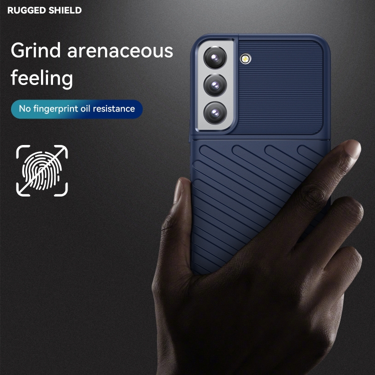 For Samsung Galaxy S22 5G Thunderbolt Shockproof TPU Protective Soft Case(Blue) For Samsung Galaxy S22 5G Thunderbolt Shockproof TPU Protective Soft Case(Blue)