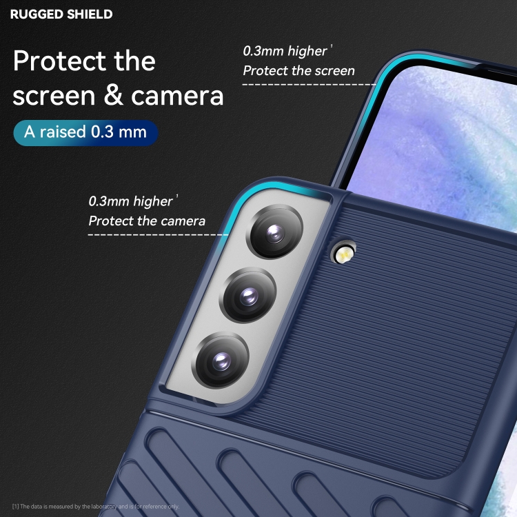 For Samsung Galaxy S22 5G Thunderbolt Shockproof TPU Protective Soft Case(Blue) For Samsung Galaxy S22 5G Thunderbolt Shockproof TPU Protective Soft Case(Blue)