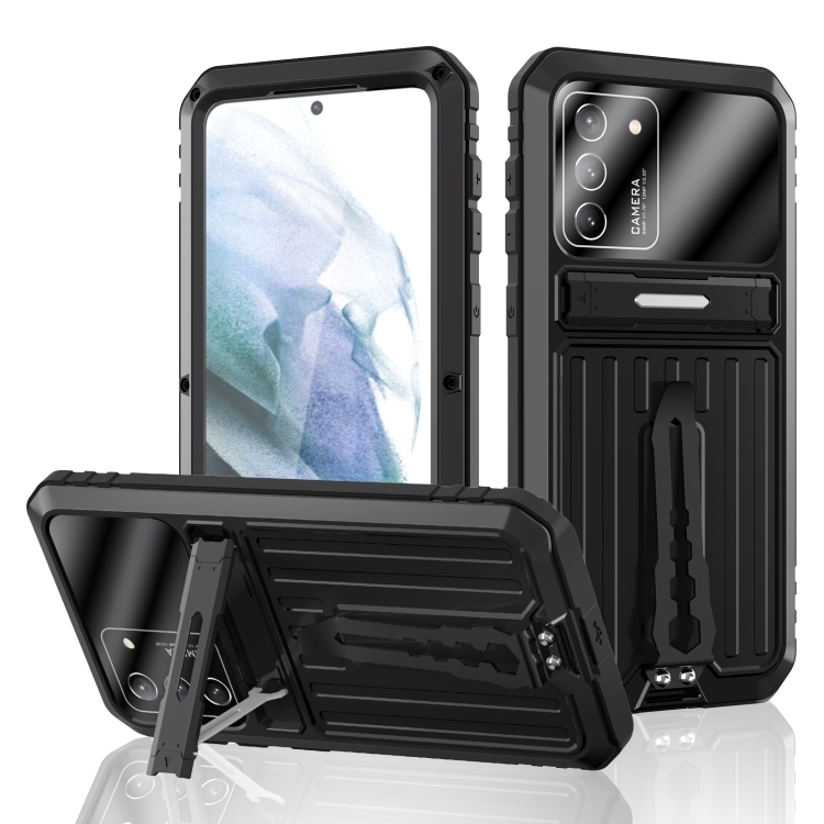 For Samsung Galaxy S21 5G Armor Shockproof Splash-proof Dust-proof Phone Case with Holder(Black) For Samsung Galaxy S21 5G Armor Shockproof Splash-proof Dust-proof Phone Case with Holder(Black)