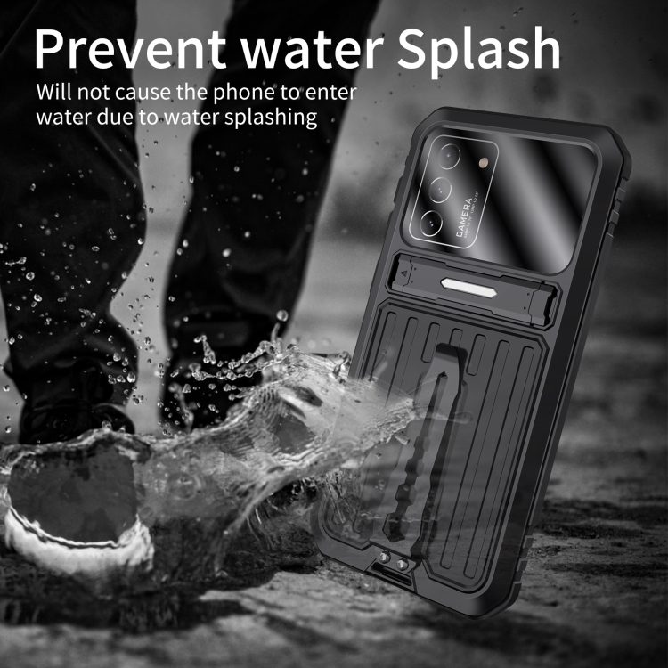 For Samsung Galaxy S21 5G Armor Shockproof Splash-proof Dust-proof Phone Case with Holder(Black) For Samsung Galaxy S21 5G Armor Shockproof Splash-proof Dust-proof Phone Case with Holder(Black)
