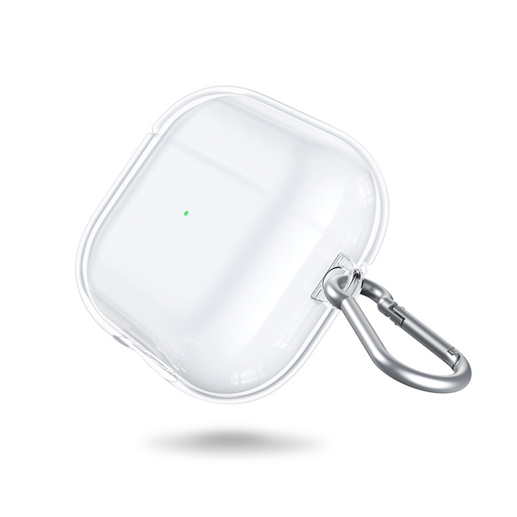 USAMS US-BH740 Pure Clear TPU Earphone Protective Case with Carabiner For AirPods 3(Transparent)