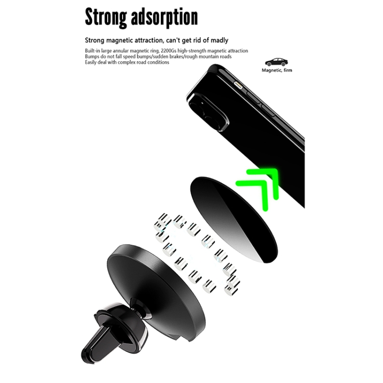 R-JUST CZ04 15W Rotatable Magnetic Car Wireless Charger Phone Holder for iPhone 12 / 13 Series(Black) R-JUST CZ04 15W Rotatable Magnetic Car Wireless Charger Phone Holder for iPhone 12 / 13 Series(Black)