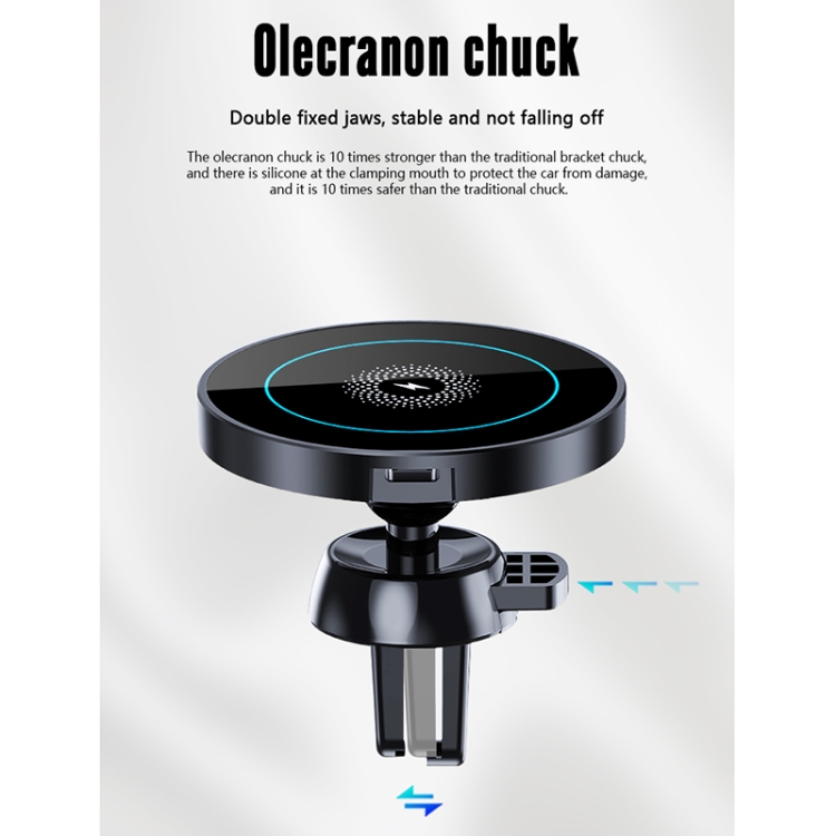 R-JUST CZ04 15W Rotatable Magnetic Car Wireless Charger Phone Holder for iPhone 12 / 13 Series(Black) R-JUST CZ04 15W Rotatable Magnetic Car Wireless Charger Phone Holder for iPhone 12 / 13 Series(Black)