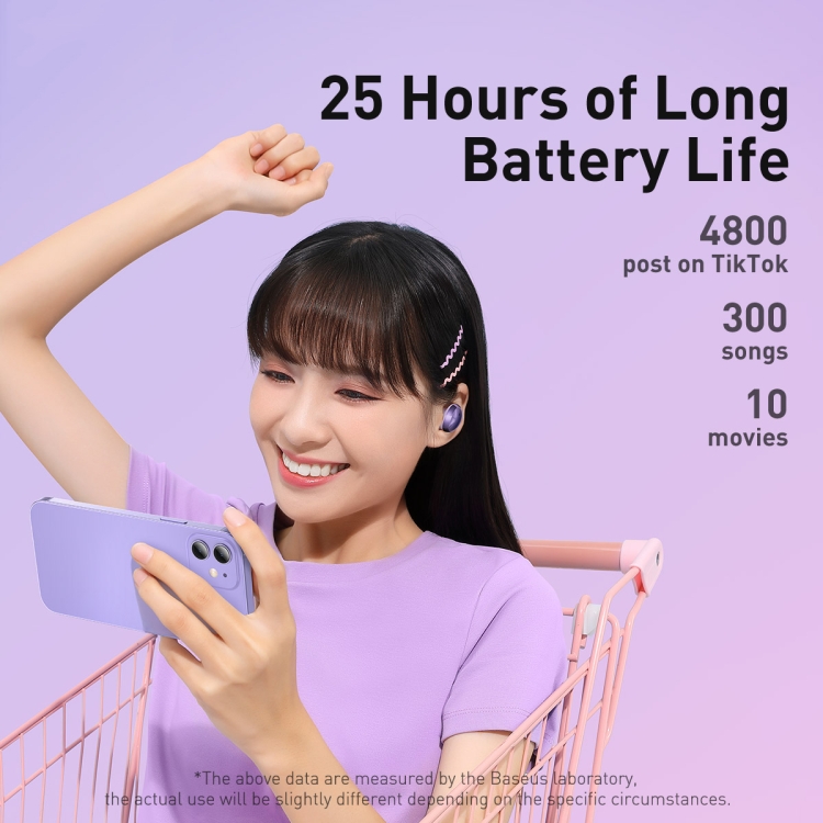 Baseus NGTW090005 Locate Anti-lost TWS Bluetooth Earphone Bowie E2 Bean Mini Version(Purple) Baseus NGTW090005 Locate Anti-lost TWS Bluetooth Earphone Bowie E2 Bean Mini Version(Purple)