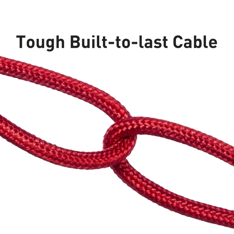 Baseus CAJS000009 Rapid Series 3.5A USB to 8 Pin + USB-C / Type-C + Micro USB Data Cable, Cable Length: 1.2cm(Red)