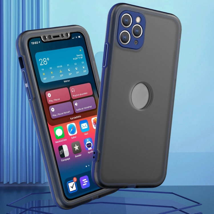 Skin Feel 360 Degrees Full Package PC + TPU Combination Phone Case For iPhone 11 Pro Max(Grey)