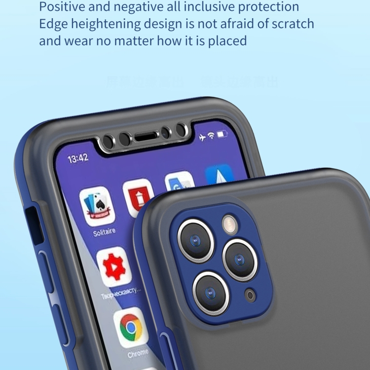 Skin Feel 360 Degrees Full Package PC + TPU Combination Phone Case For iPhone 11 Pro Max(Grey)