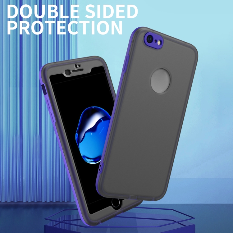 For iPhone SE 2022 / SE 2020 / 8 / 7 Skin Feel 360 Degrees Full Package PC + TPU Combination Phone Case(Grey)
