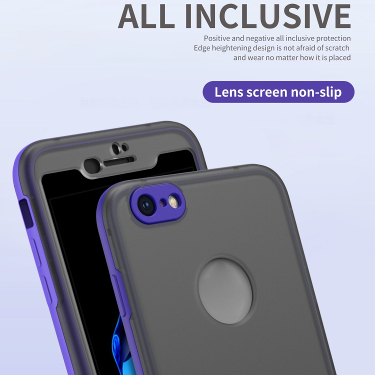 For iPhone SE 2022 / SE 2020 / 8 / 7 Skin Feel 360 Degrees Full Package PC + TPU Combination Phone Case(Grey)