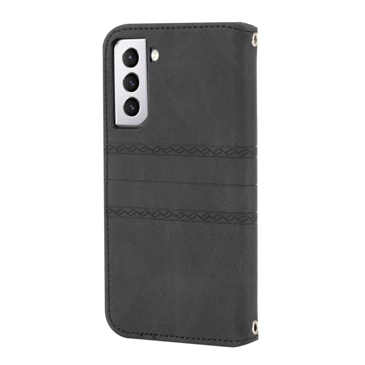 For Samaung Galaxy S22 5G Embossed Striped Magnetic Buckle PU + TPU Horizontal Flip Phone Leather Case(Black) For Samaung Galaxy S22 5G Embossed Striped Magnetic Buckle PU + TPU Horizontal Flip Phone Leather Case(Black)