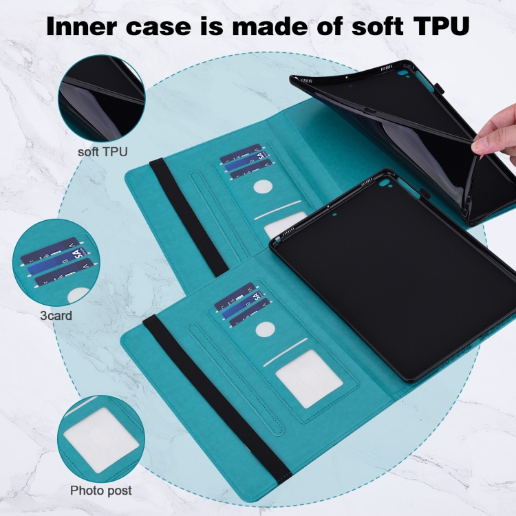 Embossed Butterfly Pattern Horizontal Flip Leather Tablet Case For iPad 9.7 (2018/2017) / Air 2 / Air(Blue) Embossed Butterfly Pattern Horizontal Flip Leather Tablet Case For iPad 9.7 (2018/2017) / Air 2 / Air(Blue)
