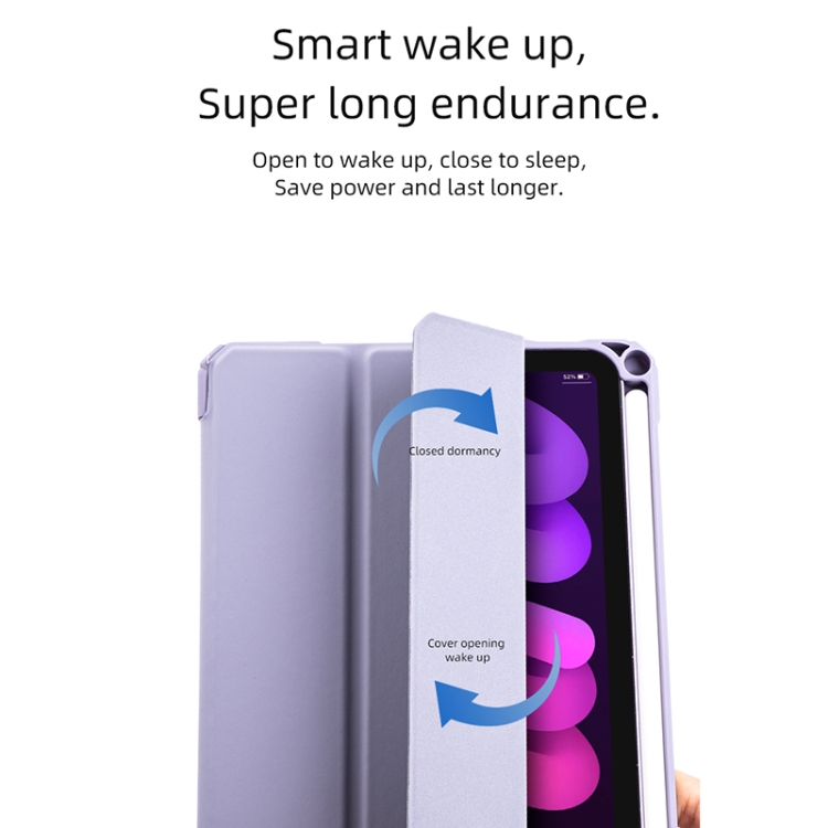 For iPad mini 6 / mini 2024 Mutural Pinyue Series Horizontal Flip Tablet Case with Holder & Pen Slot & Sleep / Wake-up Function(Purple) For iPad mini 6 / mini 2024 Mutural Pinyue Series Horizontal Flip Tablet Case with Holder & Pen Slot & Sleep / Wake-up Function(Purple)