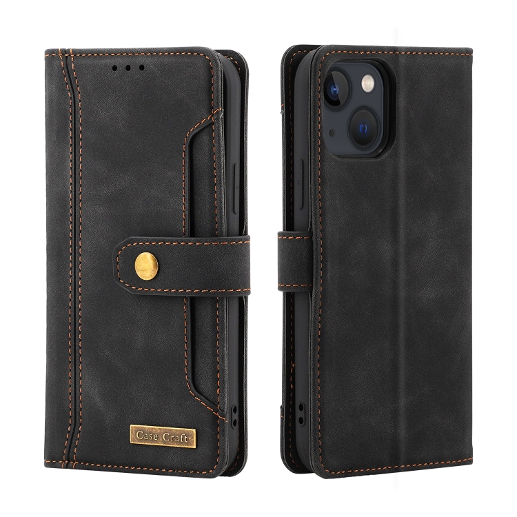 For iPhone 13 mini Copper Buckle Horizontal Flip Leather Phone Case with Holder & Card Slots & Wallet (Black) For iPhone 13 mini Copper Buckle Horizontal Flip Leather Phone Case with Holder & Card Slots & Wallet (Black)