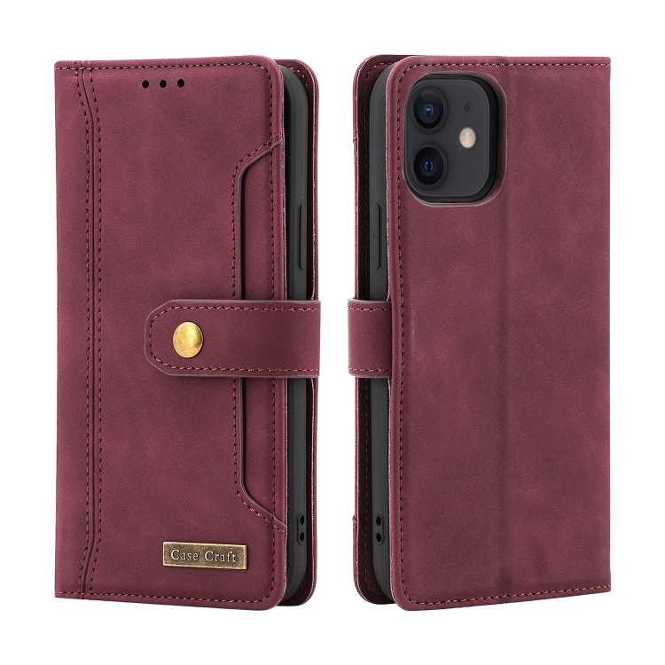 Copper Buckle Horizontal Flip Leather Phone Case with Holder & Card Slots & Wallet For iPhone 11(Maroon) Copper Buckle Horizontal Flip Leather Phone Case with Holder & Card Slots & Wallet For iPhone 11(Maroon)