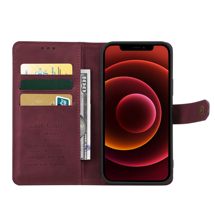 wimper Uitbreiden zwaar For Huawei P50 Pro Copper Buckle Horizontal Flip Leather Phone Case with  Holder & Card Slots & Wallet(Maroon)