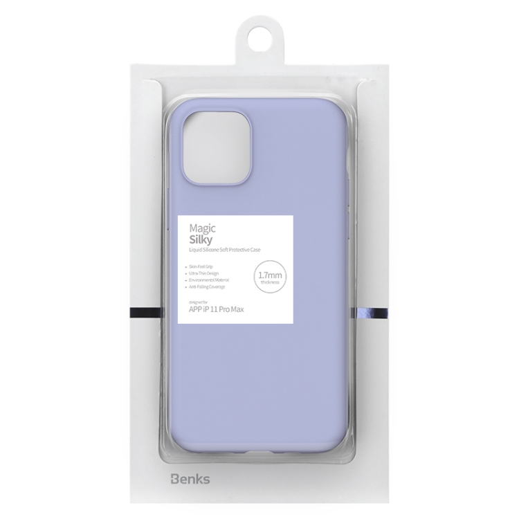For iPhone 11 Pro Benks Solid Color Liquid Silicone Protective Case(Purple) For iPhone 11 Pro Benks Solid Color Liquid Silicone Protective Case(Purple)