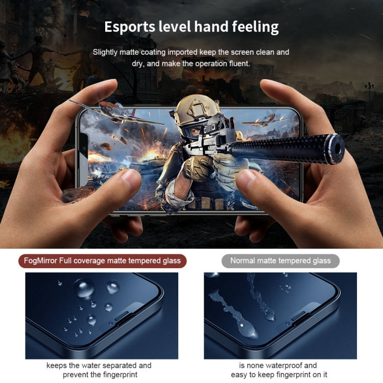 For iPhone 13 Pro Max NILLKIN Fog Mirror 0.33mm 9H Full Screen Matte Tempered Glass Film For iPhone 13 Pro Max NILLKIN Fog Mirror 0.33mm 9H Full Screen Matte Tempered Glass Film