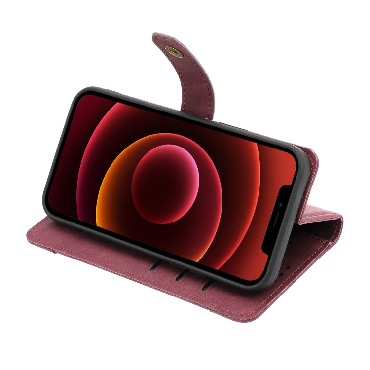 For Samsung Galaxy Note20 Copper Buckle Horizontal Flip Leather Phone Case with Holder & Card Slots & Wallet(Maroon) For Samsung Galaxy Note20 Copper Buckle Horizontal Flip Leather Phone Case with Holder & Card Slots & Wallet(Maroon)
