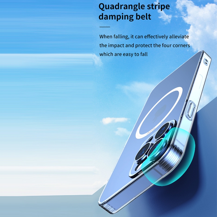 TOTUDESIGN AA-176 鷹眼系列 MagSafe磁吸透明PC+TPU手機殼 適用於 iPhone 13 Pro Max（銀色） - B5