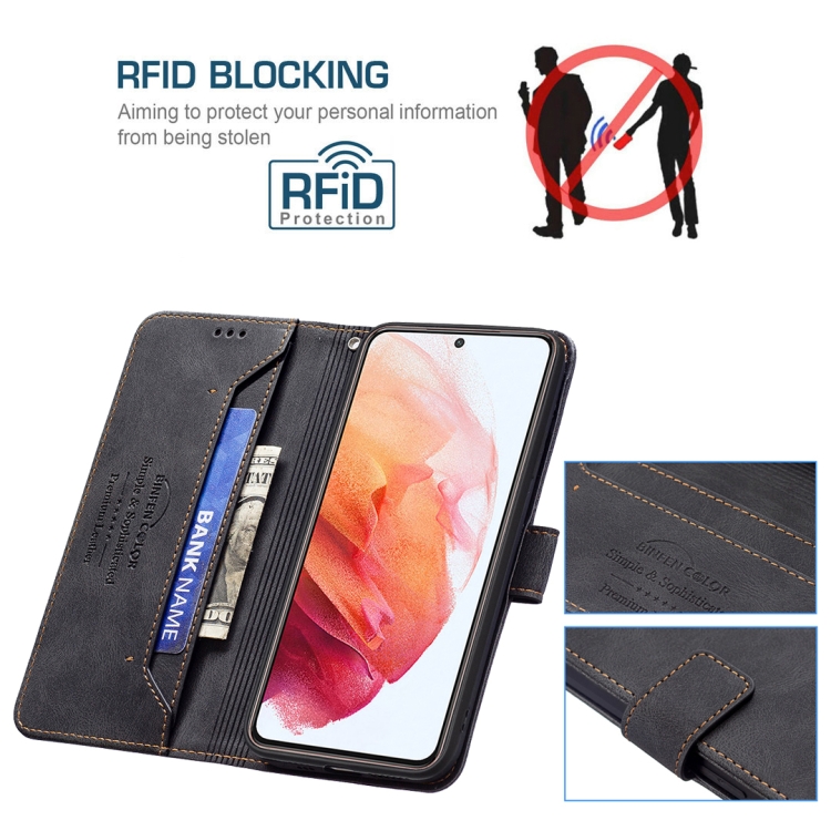 For Samsung Galaxy S21 5G Magnetic Clasp RFID Blocking Anti-Theft Leather Case with Holder & Card Slots & Wallet(Black) For Samsung Galaxy S21 5G Magnetic Clasp RFID Blocking Anti-Theft Leather Case with Holder & Card Slots & Wallet(Black)