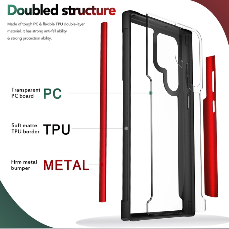 For Samsung Galaxy S22 Ultra 5G Iron Man Series Metal PC + TPU Phone Protective Case(Green) For Samsung Galaxy S22 Ultra 5G Iron Man Series Metal PC + TPU Phone Protective Case(Green)