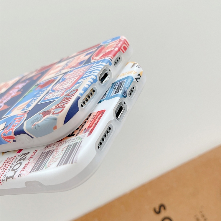 For iPhone 12 TPU Shockproof Phone Case(Travel Around The World White) For iPhone 12 TPU Shockproof Phone Case(Travel Around The World White)