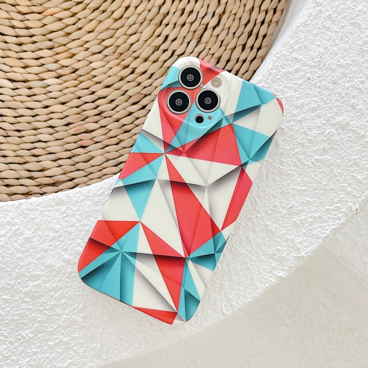 For iPhone 12 Pro Max TPU Shockproof Phone Case(Abstract Red Blue) For iPhone 12 Pro Max TPU Shockproof Phone Case(Abstract Red Blue)