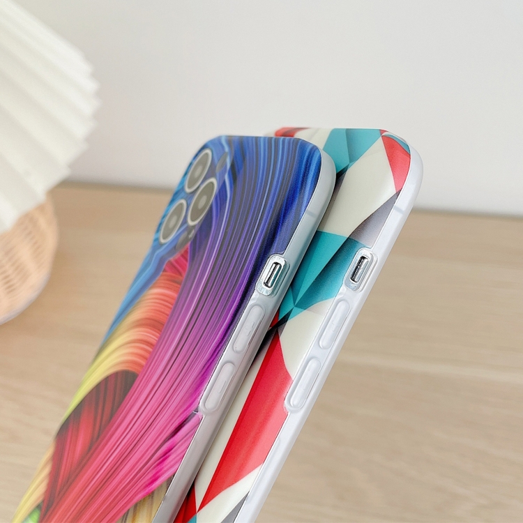 For iPhone 12 Pro Max TPU Shockproof Phone Case(Abstract Red Blue) For iPhone 12 Pro Max TPU Shockproof Phone Case(Abstract Red Blue)