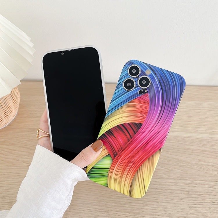 For iPhone 12 Pro Max TPU Shockproof Phone Case(Abstract Red Blue) For iPhone 12 Pro Max TPU Shockproof Phone Case(Abstract Red Blue)