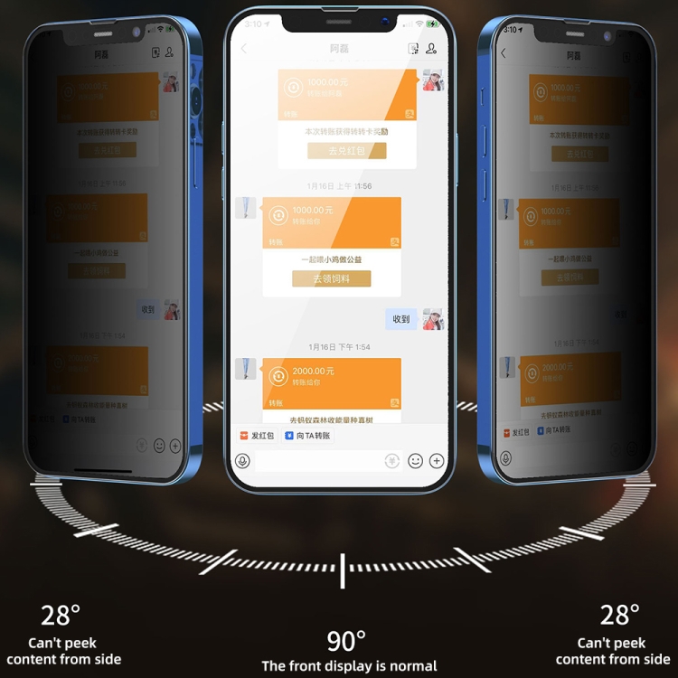 For iPhone 13 WK WTP-064 Bounty Series 6D Curved Anti-peep Tempered Glass Film For iPhone 13 WK WTP-064 Bounty Series 6D Curved Anti-peep Tempered Glass Film