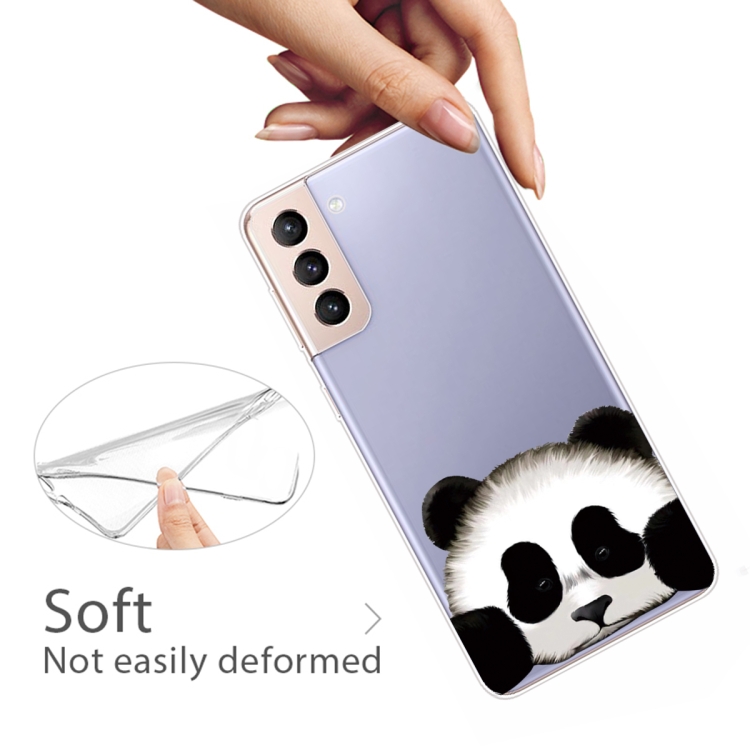 For Samsung Galaxy S22 5G Coloured Drawing Pattern Highly Transparent TPU Phone Protective Case(Panda) For Samsung Galaxy S22 5G Coloured Drawing Pattern Highly Transparent TPU Phone Protective Case(Panda)