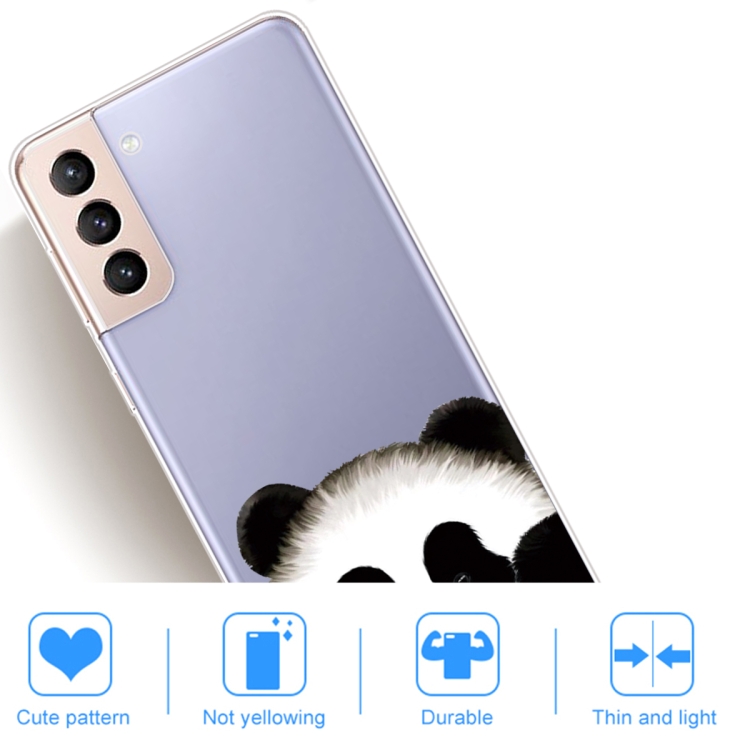 For Samsung Galaxy S22 5G Coloured Drawing Pattern Highly Transparent TPU Phone Protective Case(Panda) For Samsung Galaxy S22 5G Coloured Drawing Pattern Highly Transparent TPU Phone Protective Case(Panda)