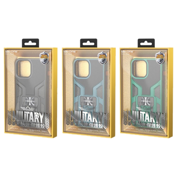 For iPhone 12 WK WTP-013 Shockproof PC + TPU Phone Case with Metal Holder(Malachite Green) For iPhone 12 WK WTP-013 Shockproof PC + TPU Phone Case with Metal Holder(Malachite Green)