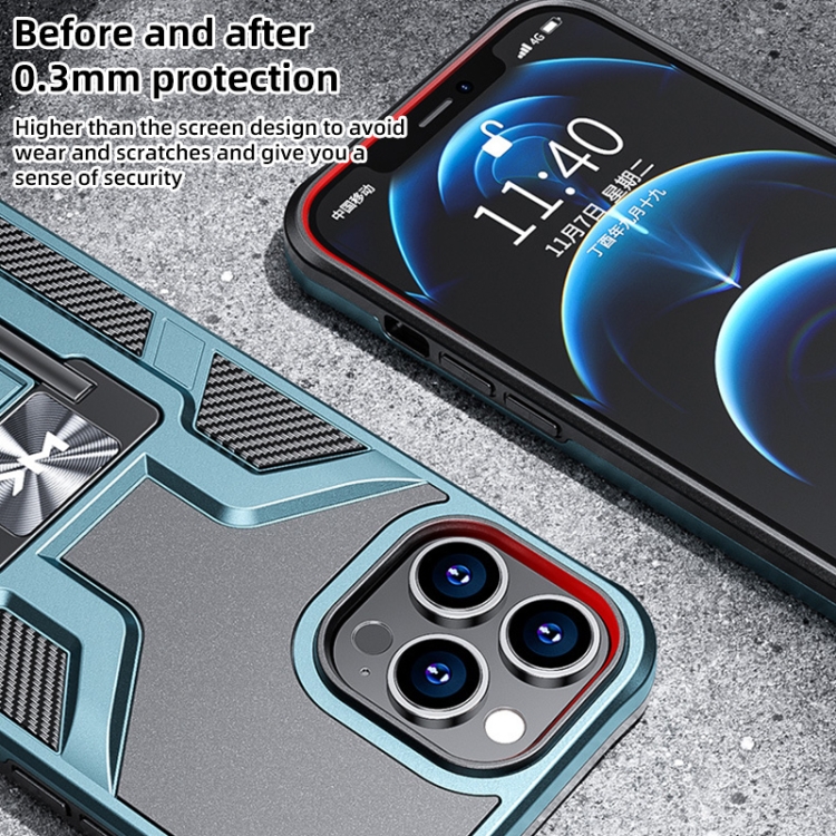 WK WTP-013 防摔手機保護殼帶金屬支架 適用於 iPhone 13 mini(深邃藍) - B4