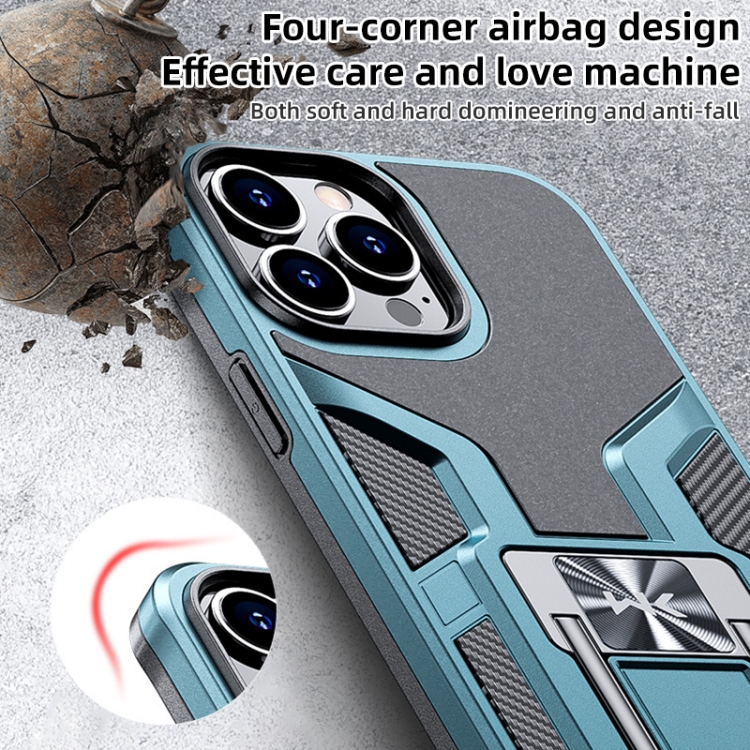 For iPhone 13 Pro Max WK WTP-013 Shockproof PC + TPU Phone Case with Metal Holder (Deep Blue) For iPhone 13 Pro Max WK WTP-013 Shockproof PC + TPU Phone Case with Metal Holder (Deep Blue)