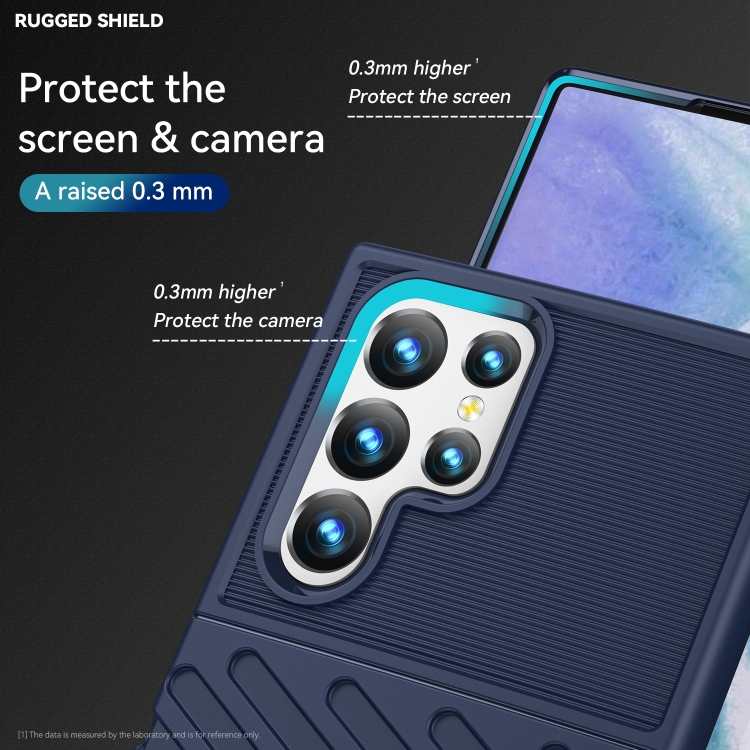 For Samaung Galaxy S22 Ultra 5G Thunderbolt Shockproof TPU Soft Phone Case(Blue) For Samaung Galaxy S22 Ultra 5G Thunderbolt Shockproof TPU Soft Phone Case(Blue)