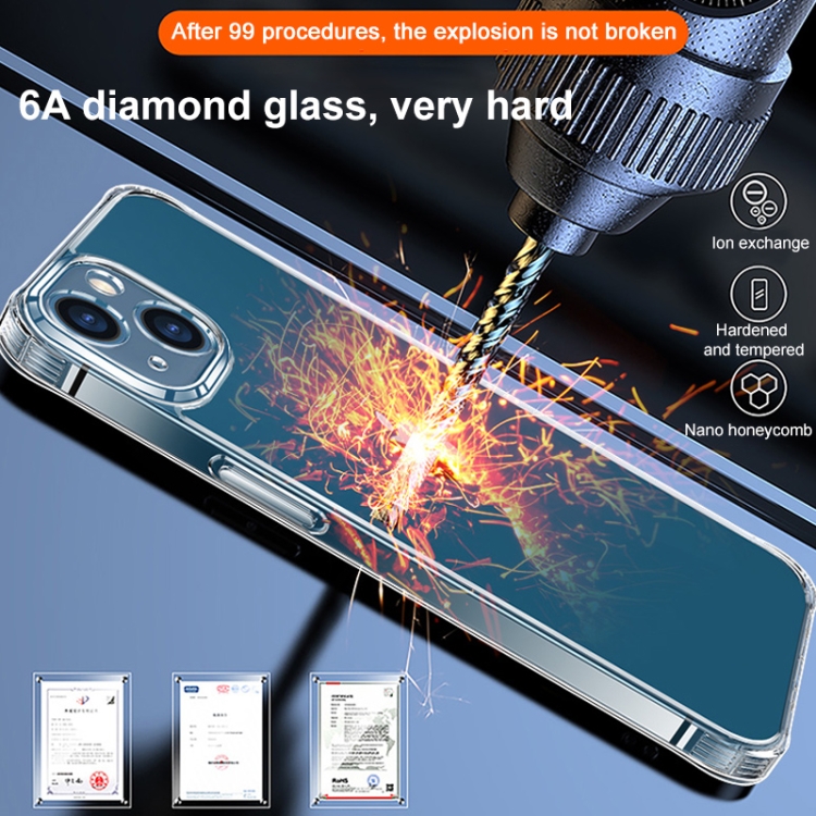 For iPhone 13 Pro Max 0.4mm Ultra-thin Transparent Crystal Diamond Tempered Glass Phone Case For iPhone 13 Pro Max 0.4mm Ultra-thin Transparent Crystal Diamond Tempered Glass Phone Case