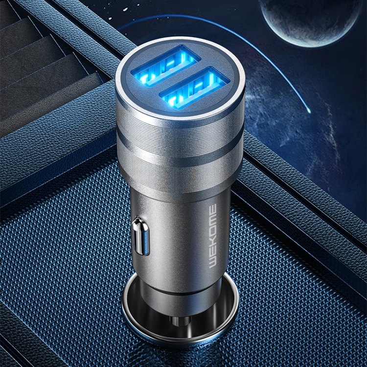 WK WP-C32 Car Youpin Series 12W DC12V-24V Dual USB Metal Car Charger WK WP-C32 Car Youpin Series 12W DC12V-24V Dual USB Metal Car Charger